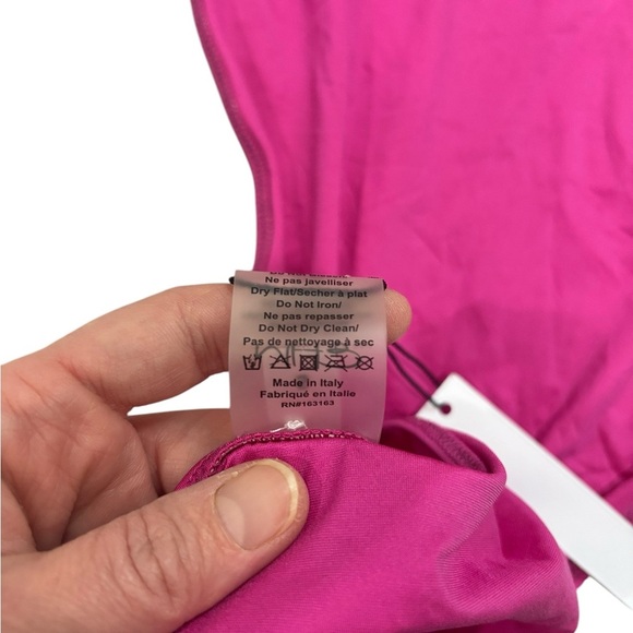 New! MONICA HANSEN Money Maker Spaghetti Strap One-Piece Swimsuit Size Small - Picture 10 of 10